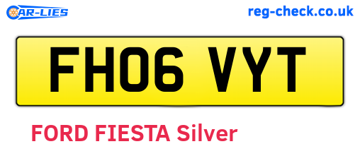 FH06VYT are the vehicle registration plates.