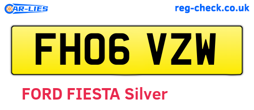 FH06VZW are the vehicle registration plates.