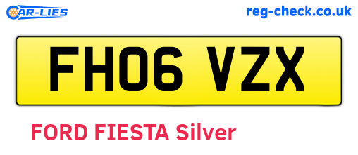 FH06VZX are the vehicle registration plates.