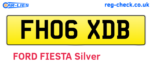 FH06XDB are the vehicle registration plates.