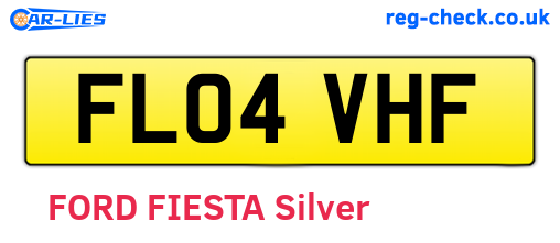 FL04VHF are the vehicle registration plates.