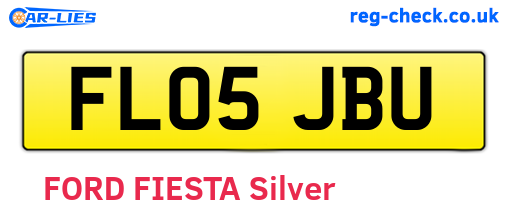 FL05JBU are the vehicle registration plates.
