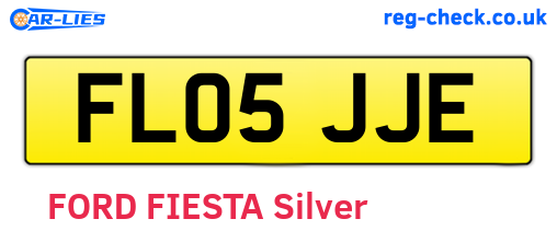 FL05JJE are the vehicle registration plates.