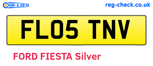 FL05TNV are the vehicle registration plates.