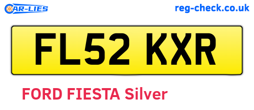 FL52KXR are the vehicle registration plates.