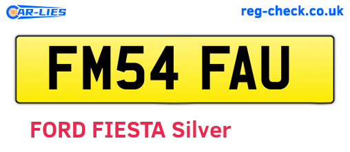 FM54FAU are the vehicle registration plates.