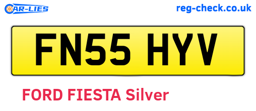 FN55HYV are the vehicle registration plates.