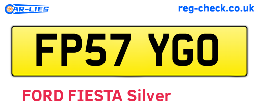 FP57YGO are the vehicle registration plates.