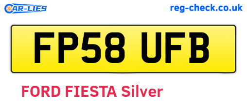 FP58UFB are the vehicle registration plates.