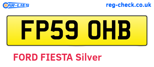 FP59OHB are the vehicle registration plates.