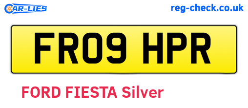 FR09HPR are the vehicle registration plates.