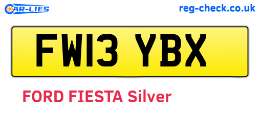 FW13YBX are the vehicle registration plates.