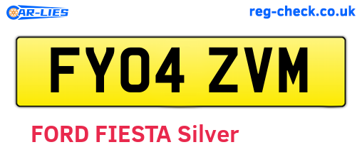 FY04ZVM are the vehicle registration plates.