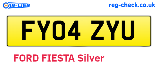 FY04ZYU are the vehicle registration plates.