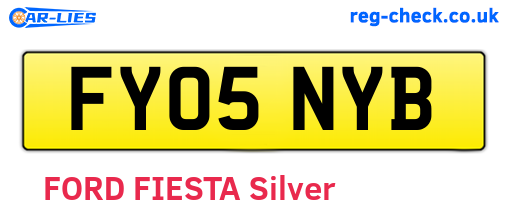 FY05NYB are the vehicle registration plates.