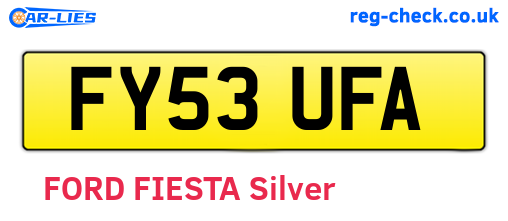 FY53UFA are the vehicle registration plates.