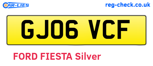 GJ06VCF are the vehicle registration plates.