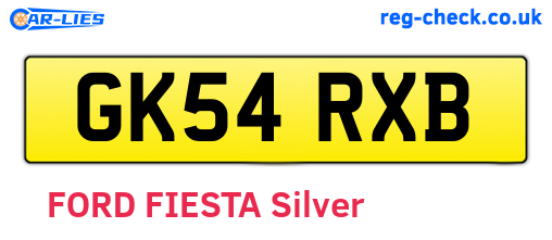 GK54RXB are the vehicle registration plates.