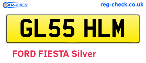 GL55HLM are the vehicle registration plates.