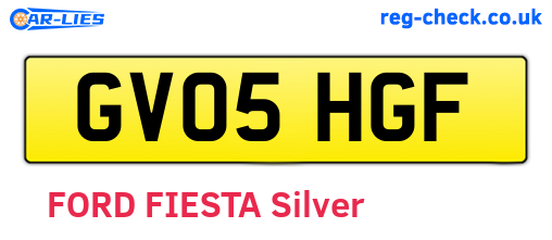GV05HGF are the vehicle registration plates.
