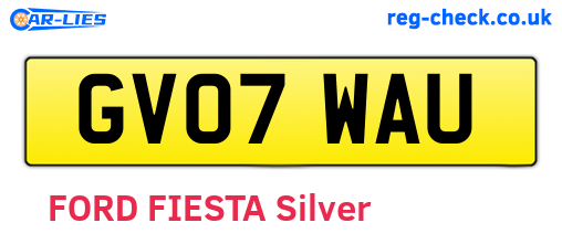 GV07WAU are the vehicle registration plates.