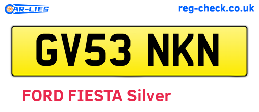GV53NKN are the vehicle registration plates.