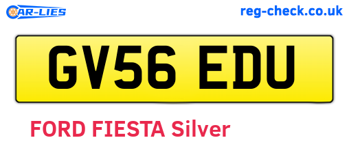 GV56EDU are the vehicle registration plates.