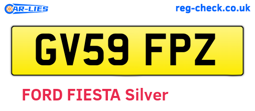 GV59FPZ are the vehicle registration plates.