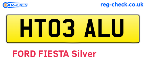 HT03ALU are the vehicle registration plates.