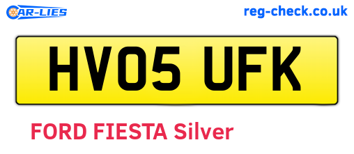 HV05UFK are the vehicle registration plates.
