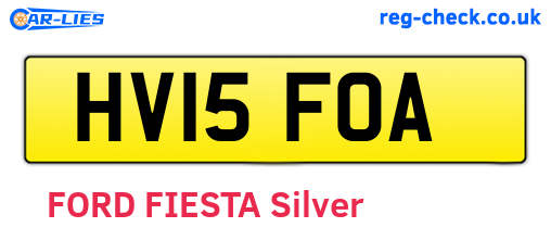 HV15FOA are the vehicle registration plates.