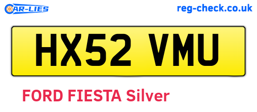 HX52VMU are the vehicle registration plates.
