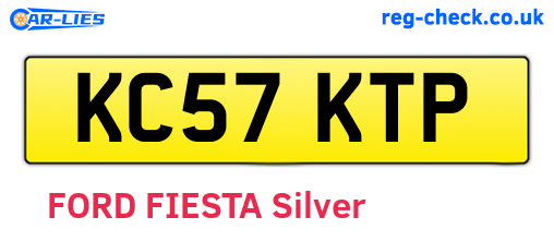KC57KTP are the vehicle registration plates.