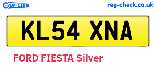 KL54XNA are the vehicle registration plates.