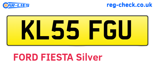 KL55FGU are the vehicle registration plates.
