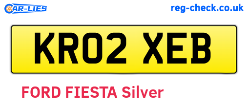 KR02XEB are the vehicle registration plates.