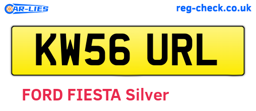 KW56URL are the vehicle registration plates.