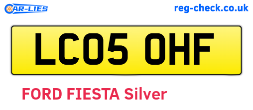 LC05OHF are the vehicle registration plates.