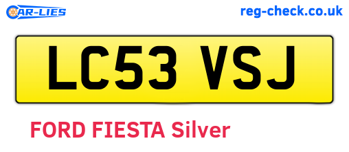 LC53VSJ are the vehicle registration plates.