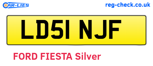 LD51NJF are the vehicle registration plates.