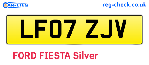LF07ZJV are the vehicle registration plates.