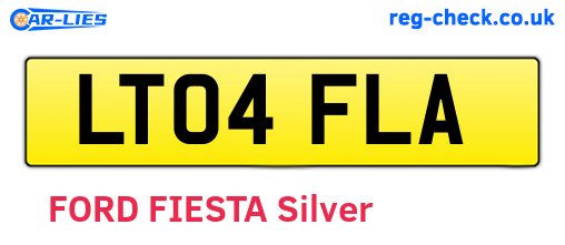 LT04FLA are the vehicle registration plates.