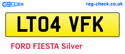 LT04VFK are the vehicle registration plates.