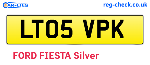 LT05VPK are the vehicle registration plates.