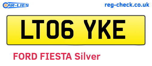 LT06YKE are the vehicle registration plates.