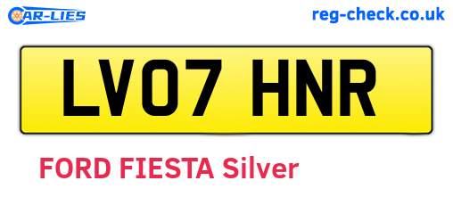 LV07HNR are the vehicle registration plates.