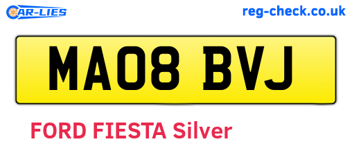 MA08BVJ are the vehicle registration plates.