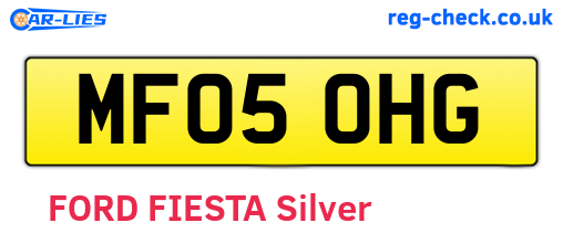 MF05OHG are the vehicle registration plates.