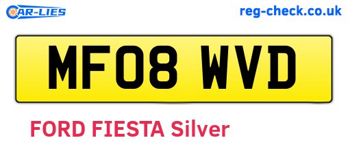 MF08WVD are the vehicle registration plates.