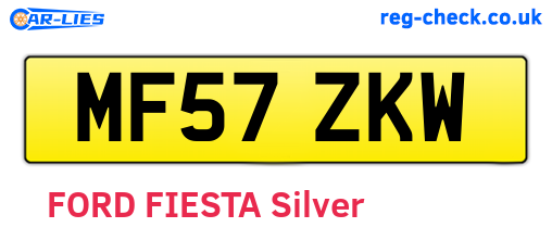 MF57ZKW are the vehicle registration plates.